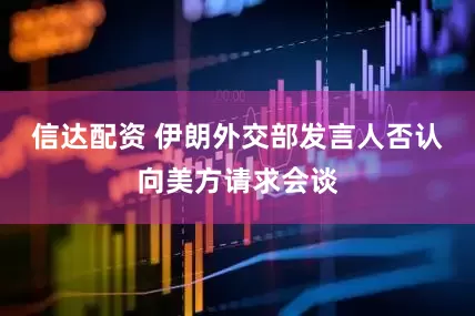 信达配资 伊朗外交部发言人否认向美方请求会谈
